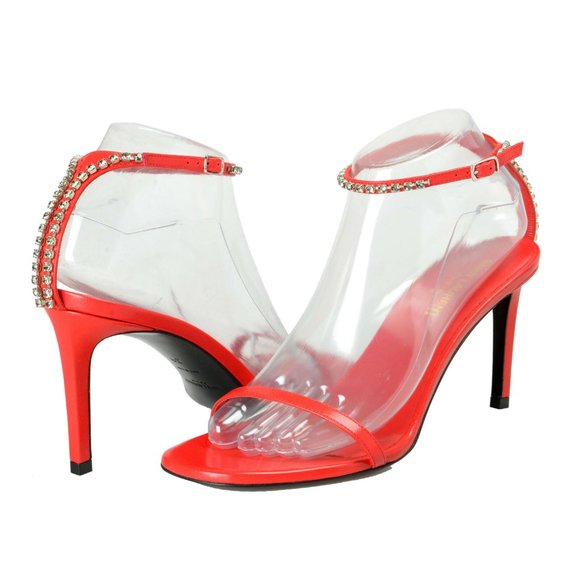 Saint Laurent Women's Leather High Heel Sandals - Picture 7 of 8